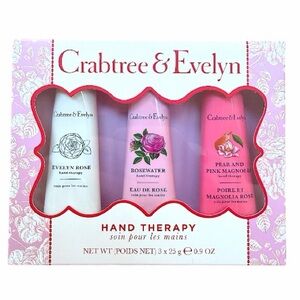 CRABTREE & EVELYN Hand Therapy Gift Set Trio of Floral Hand Creams